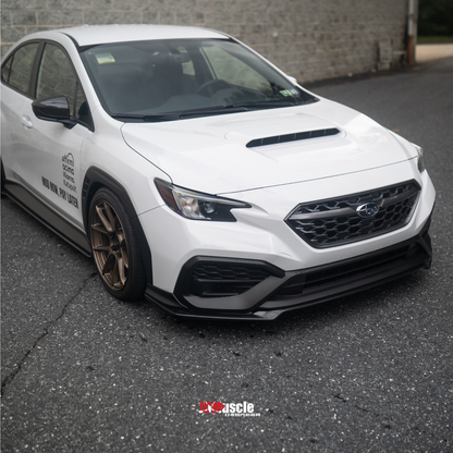 JDMuscle 22-24 WRX Tanso Carbon Fiber Side Skirts - OE+ Style