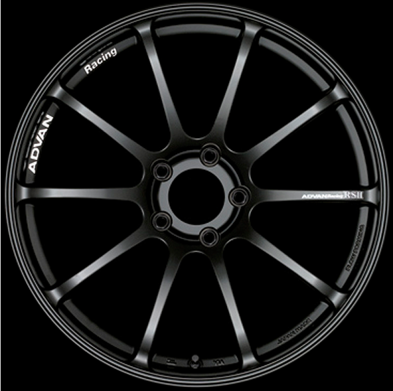 Advan RSII 18x9.5 +50 5-120 Semi Gloss Black Wheel