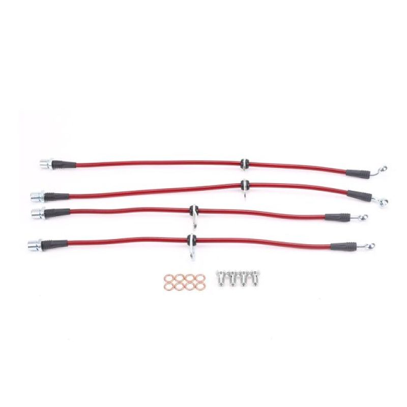 Power Stop 08-10 Subaru Impreza Front & Rear SS Braided Brake Hose Kit | BH00015