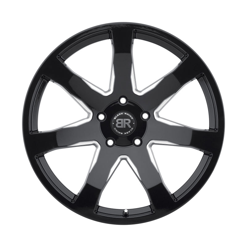 Black Rhino Mozambique 20x8.5 5x114.3 ET35 CB 76.1 Gloss Black w/Milled Spokes Wheel