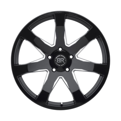 Black Rhino Mozambique 20x8.5 5x114.3 ET35 CB 76.1 Gloss Black w/Milled Spokes Wheel