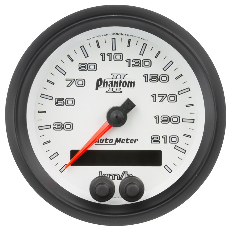 Autometer Phantom II 3-3/8in 0-225KM/H GPS Speedometer Gauge Universal | 7580-M