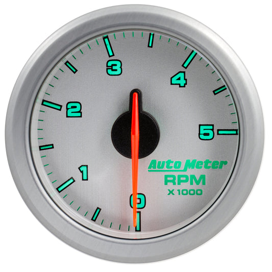 Autometer Airdrive 2-1/6in Tachometer Gauge 0-5K RPM Silver Universal | 9198-UL