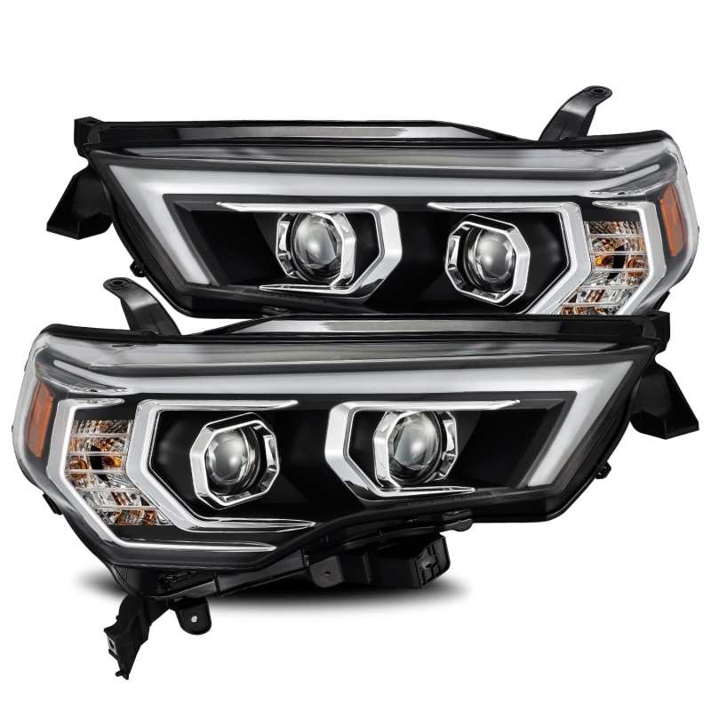 AlphaRex LUXX LED Projector Headlights Plank Style Black w/Activation Light/Seq Signal Toyota 4Runner 2014-21 | 880722