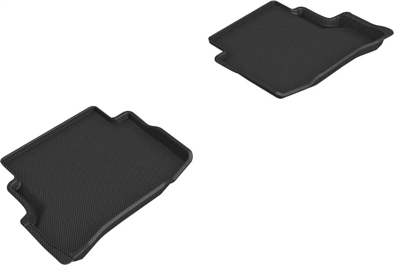 3D MAXpider 20 - 21 Mazda CX - 9 6 - Seat without 2nd Row Console Kagu 2nd Row Floormats - Black | L1MZ07621509 - JDMuscleFloor MatsaceL1MZ07621509