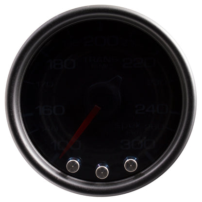 Autometer Spek-Pro Transmission Temperature Gauge 2 1/16in 300f Stepper Motor W/Peak & Warn Black / Smoke / Black Universal | P34252