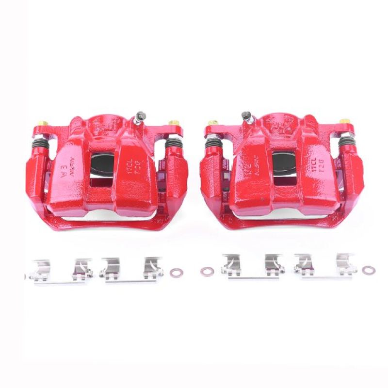 Power Stop Front Red Calipers w/ Brackets Pair Honda Accord 2013-2020 / HR-V 2016-2019 | S7106