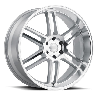 Black Rhino Katavi 20x9.0 5x114.3 ET30 CB 76.1 Silver w/Mirror Cut Face & Lip Wheel