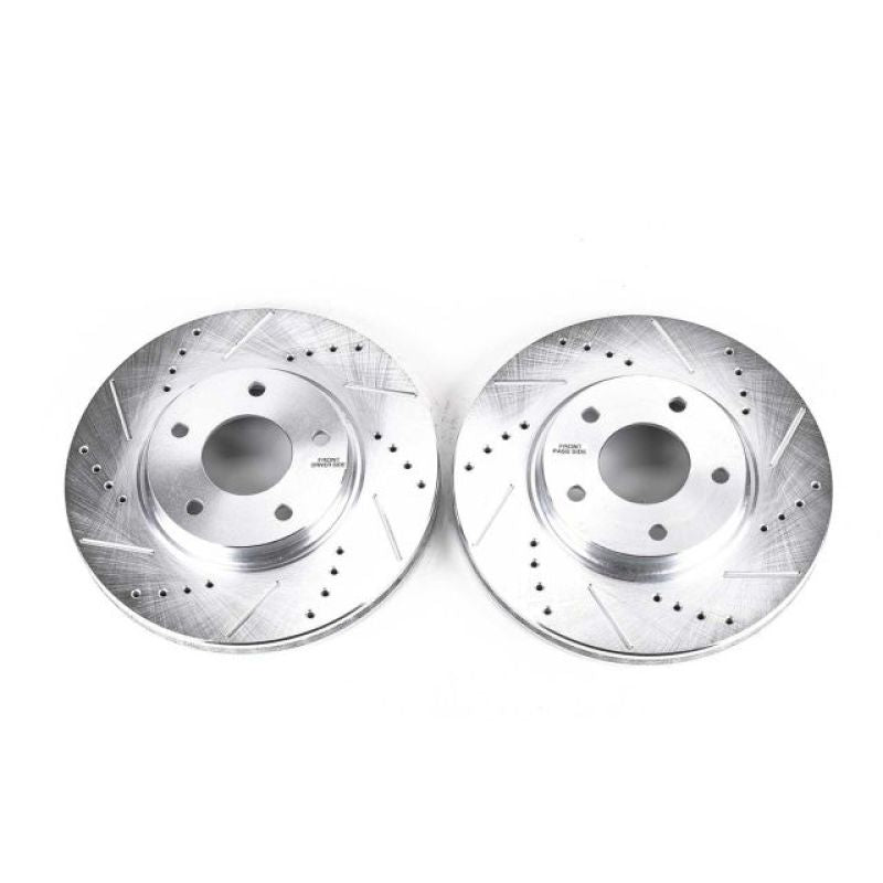 Power Stop Front Evolution Drilled & Slotted Rotors Pair Infiniti Q45 2002-2006 / M45 2003-2004 / Nissan Quest 2004-2017 | JBR1129XPR