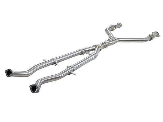 aFe Takeda 2.5in to 3in 304 SS Y-Pipe Exhaust System Infiniti Q50 2016-2021 / Q60 V6-3.0L 2016-2021 | 49-36131