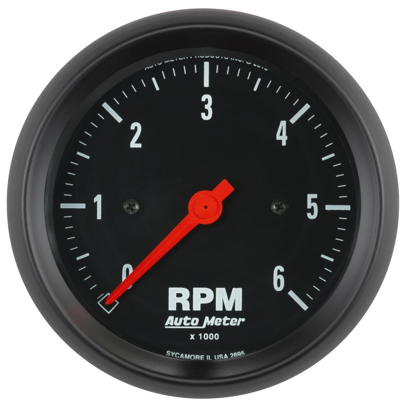 Autometer Z-Series 3-3/8in. 0-6K RPM In-Dash Tachometer Gauge Universal | 2695