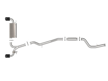 aFe Power Takeda 2.5in-3in 304 SS CB Exhaust w/ Black Tips Toyota Supra 2.0L 2021 | 49-36050-B