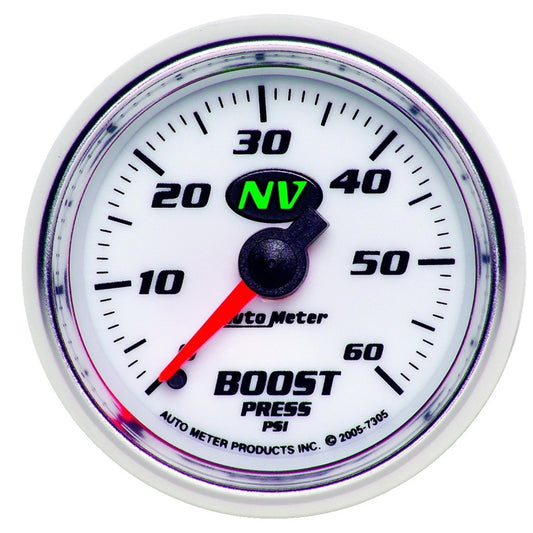 Autometer NV 52mm 0-60 PSI Boost Mechanical Gauge Universal | 7305