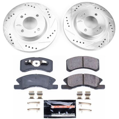 Power Stop Front Z23 Evolution Sport Brake Kit Mitsubishi Mirage 2017-2020 / Mirage G4 2017-2020 | K7894