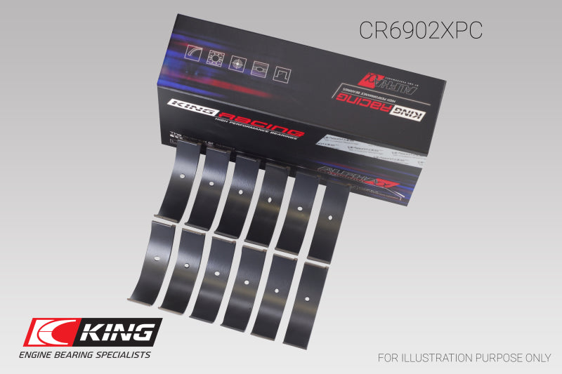 King Nissan VQ35HR / VQ37VHR / VR30DTT Connecting Rod Bearing Set (Size +.25) | CR6902XPC0.25