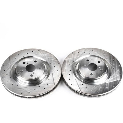 Power Stop Evolution Drilled & Slotted Rotors Pair Lexus LS460 2010-2017 | JBR1377XPR