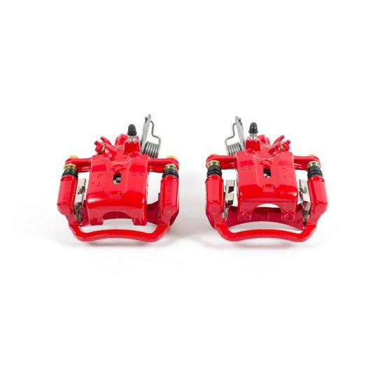 Power Stop Rear Red Calipers w/ Brackets Pair Subaru Impreza RS 1998 | KC1121