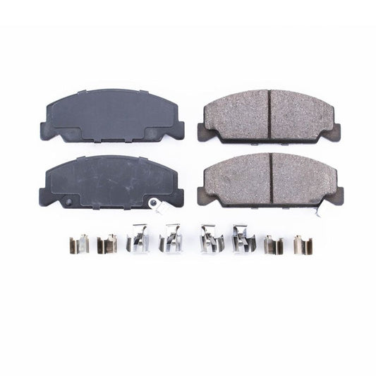 Power Stop  Front Z17 Evolution Ceramic Brake Pads w/ Hardware Honda Civic 1990-2000 / Civic Del Sol 1993-1997 / CRX 1988-1991 | 17-273