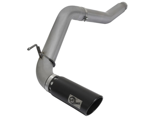 aFe Large Bore HD 5in DPF-Back SS Exhaust w/ Black Tip Nissan Titan 5.0L V8 2016 | 49-46112-B