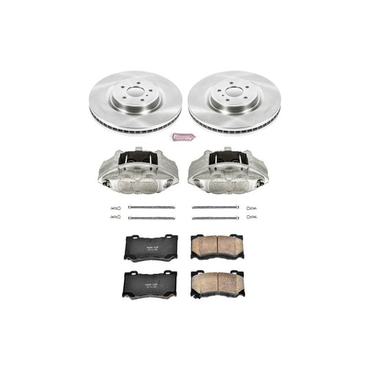 Power Stop Front Autospecialty Brake Kit w / Calipers Infiniti FX50 2009-2013 / G37 2008-2013 / M35h 2013 / M37 2011-2013 / M56 2011-2013 / Q50 2014-21 / Q60 2014-2015 / Q70 2014-2019 / Q70L 15-2019 / Nissan 350Z 2009 / 370Z 2009-2019 | KCOE2915A