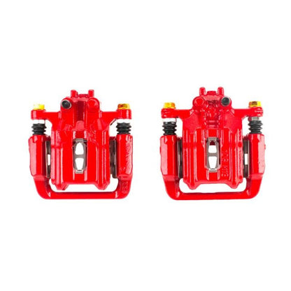 Power Stop Rear Red Calipers w/Brackets Pair Honda CR-V 2007-2011 | S2910A