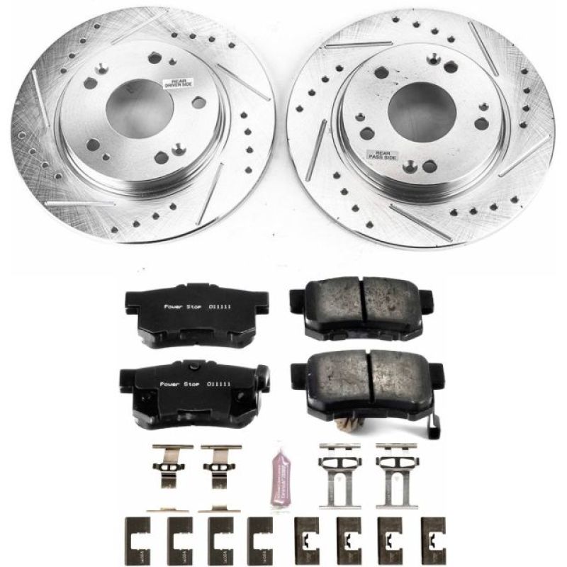 Power Stop Rear Z23 Evolution Sport Brake Kit Honda CR-Z 2011-2015 | K5860