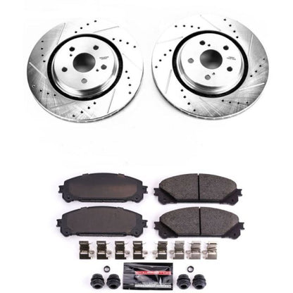 Power Stop Front Z23 Evolution Sport Brake Kit Lexus RX350 2016-21 / RX350L 2018-21 / RX450h  2016-21 / RX450hL 2018-21 / Toyota Avalon 2020-21 / Camry 2020-21 | K7688