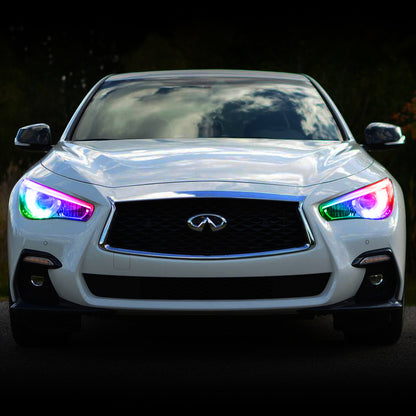 Oracle RGB+W Headlight Halo Upgrade Kit ColorSHIFT w/ BC1 Controller Infiniti Q50 2014-21 | orl1404-335