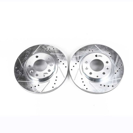 Power Stop Front Evolution Drilled & Slotted Rotors Pair Mazda MX-5 Miata 2006-2015 | JBR1157XPR