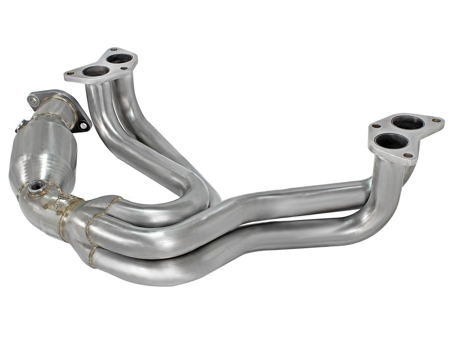 aFe 12-17 Toyota 86 /FRS/BRZ Twisted Steel 304 Stainless Steel Long Tube Header w/ Cat