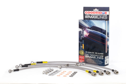 Goodridge Stainless Steel Brake Lines Kit w/ Brembo Calipers Subaru STI 2008-2014 | 24219