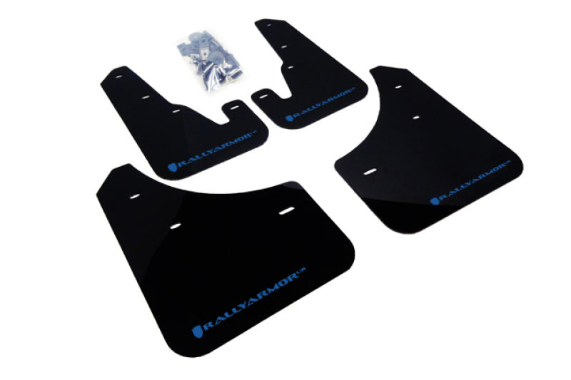 Rally Armor UR Black Mud Flap w/ Blue Logo Mazda Mazdaspeed3 2004-2009 | MF9-UR-BLK/BL