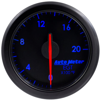 Autometer Airdrive 2-1/16in EGT Gauge 0-2000 Degrees F Black Universal | 9145-T