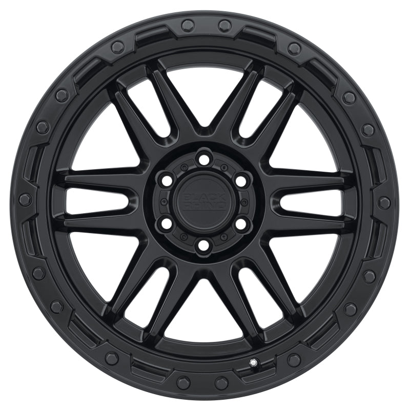 Black Rhino Apache 17x8.5 5x114.3 ET-18 CB 71.6 Matte Black w/Black Bolts Wheel