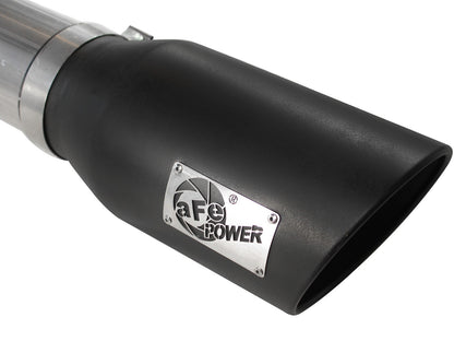 aFe Large Bore-HD 5-in 409 Stainless Steel DPF-Back Exhaust System with Black Tip Chevrolet Silverado 2500 HD 2011-2016 / Silverado 3500 HD 2011-2016 / GMC Sierra 2500 HD 2011-2016 / Sierra 3500 HD 2011-2016 | 49-44041-B