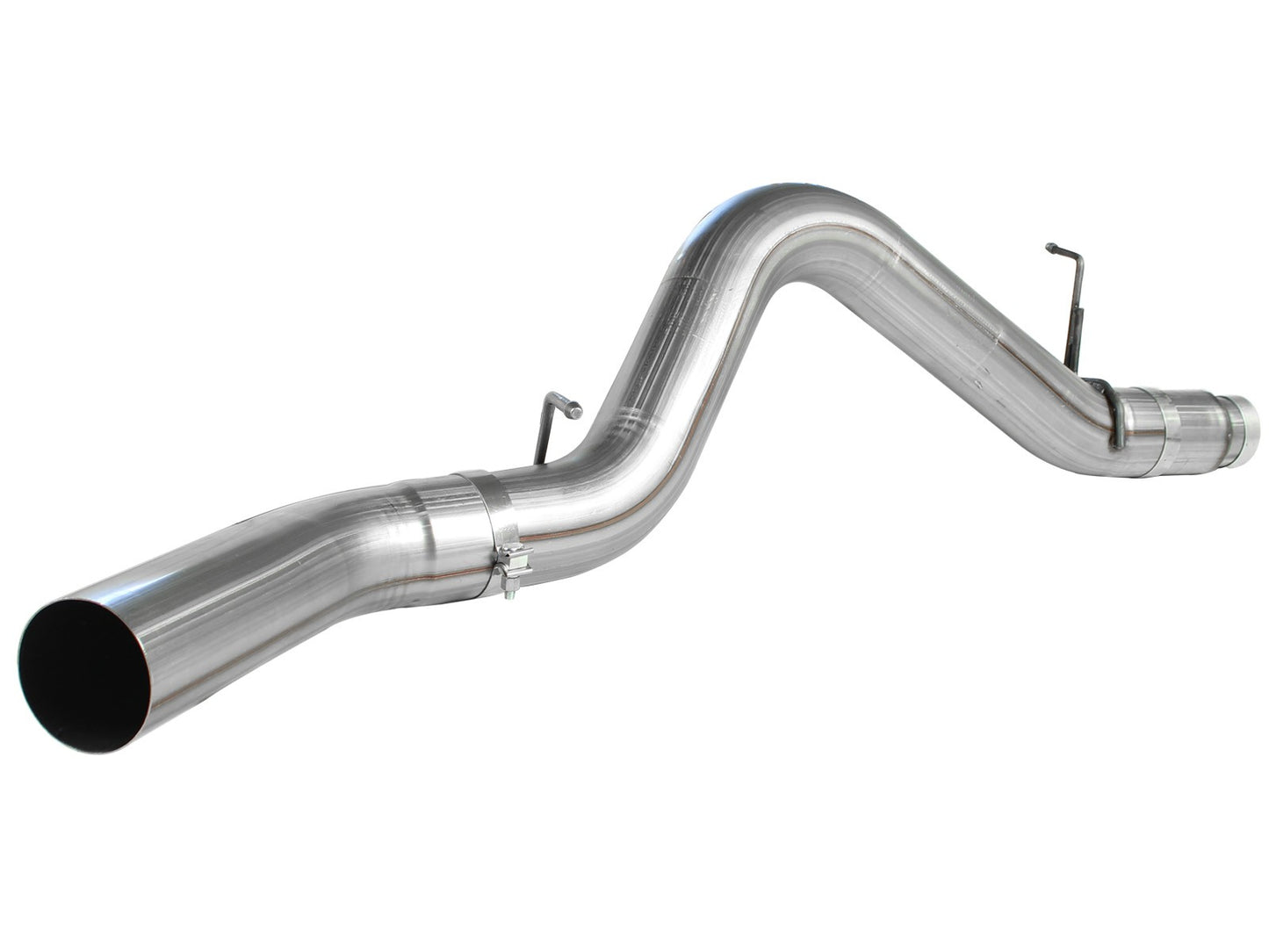 aFe Large Bore-HD 5-in 409 Stainless Steel DPF-Back Exhaust System without Tip Chevrolet Silverado 2500 HD 2011-2016 / Silverado 3500 HD 2011-2016 / GMC Sierra 2500 HD 2011-2016 / Sierra 3500 HD 2011-2016 | 49-44041