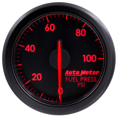 Autometer Airdrive 2-1/6in Fuel Pressure Gauge 0-100 PSI Black Universal | 9171-T