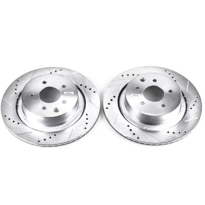 Power Stop Rear Evolution Drilled & Slotted Rotors Pair Infiniti G35 2007-2008 / G37 2008-2013 / Q60 2014-2015 | JBR1340XPR