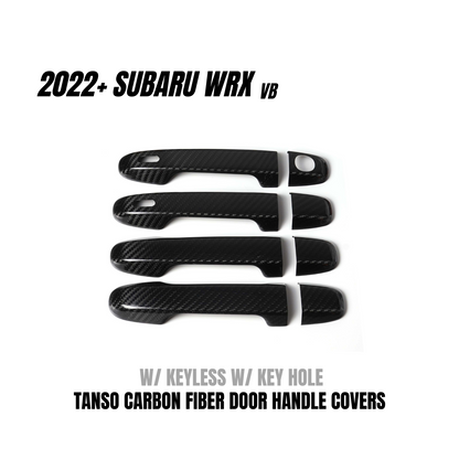 JDMuscle 22-24 WRX Tanso Dry Carbon Fiber Door Handle Covers w/ Gloss Finish