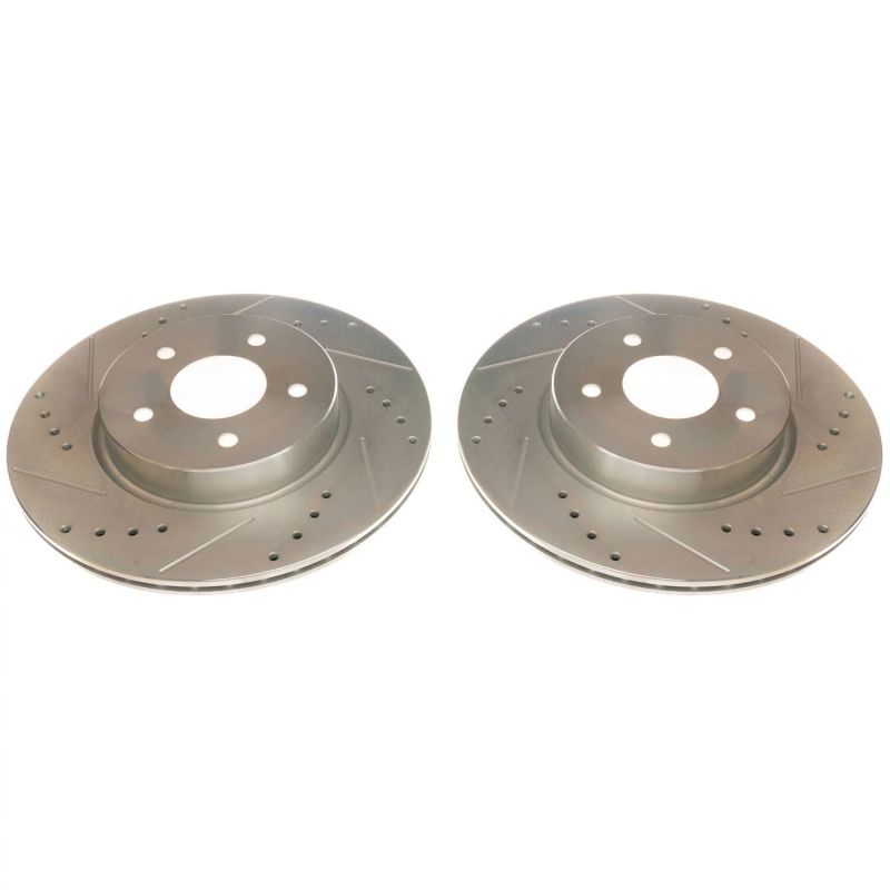 Power Stop Rear Pair Evolution Drilled & Slotted Rotors Infiniti QX50 2019-21 | JBR1775XPR