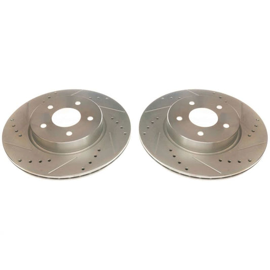 Power Stop Rear Pair Evolution Drilled & Slotted Rotors Infiniti QX50 2019-21 | JBR1775XPR