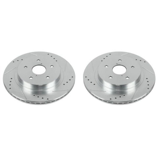 Power Stop 15-18 Subaru Legacy Rear Evolution Drilled & Slotted Rotors - Pair | JBR1718XPR