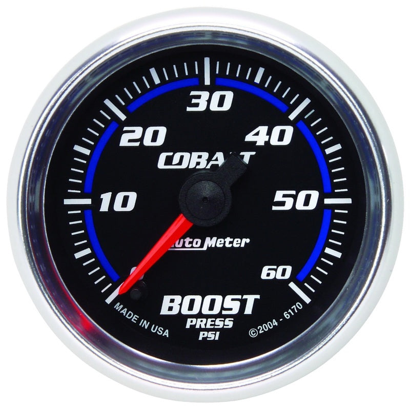 Autometer Cobalt 52mm 0-60 PSi Boost Gauge Universal | 6170