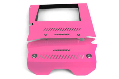 Perrin 15-21 Subaru WRX Engine Cover Kit (Intercooler Shroud + Pulley Cover) - Hyper Pink | PSP-ENG-165HP