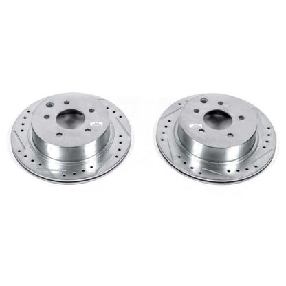 Power Stop Rear Evolution Drilled & Slotted Rotors Pair Infiniti J30 1993-1997 / Q45 1997-2001 | JBR751XPR