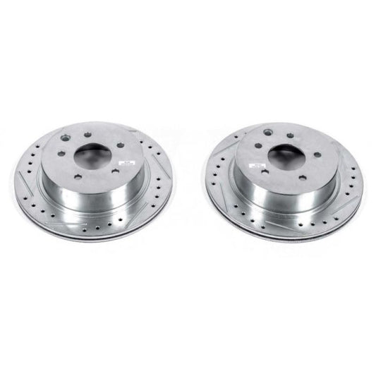 Power Stop Rear Evolution Drilled & Slotted Rotors Pair Infiniti J30 1993-1997 / Q45 1997-2001 | JBR751XPR