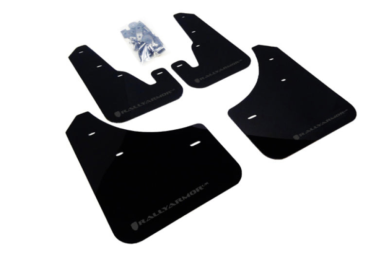 Rally Armor UR Black Mud Flap w/ Grey Logo Mazda Mazdaspeed3 2004-2009 | MF9-UR-BLK/GRY