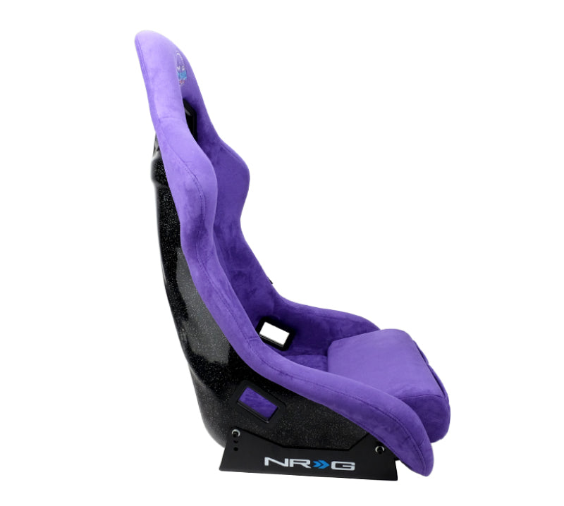 NRG FRP Bucket Seat PRISMA Edition W/ pearlized Back Purple Alcantara - Large | FRP-302PP-PRISMA