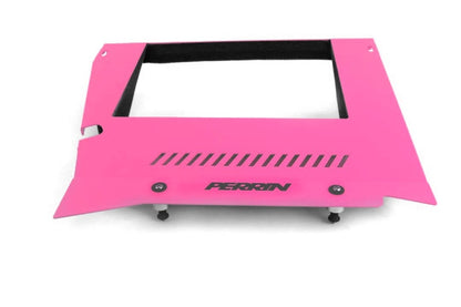 Perrin 15-21 Subaru WRX Engine Cover Kit (Intercooler Shroud + Pulley Cover) - Hyper Pink | PSP-ENG-165HP