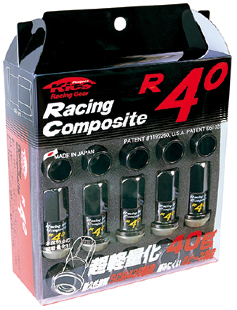 Project Kics 12x1.25 R40 Lug Nuts - Black (20 Pcs) | KRC01K